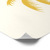 金ゴールドヤシの木：熱帯繊維。 ポスター (角)