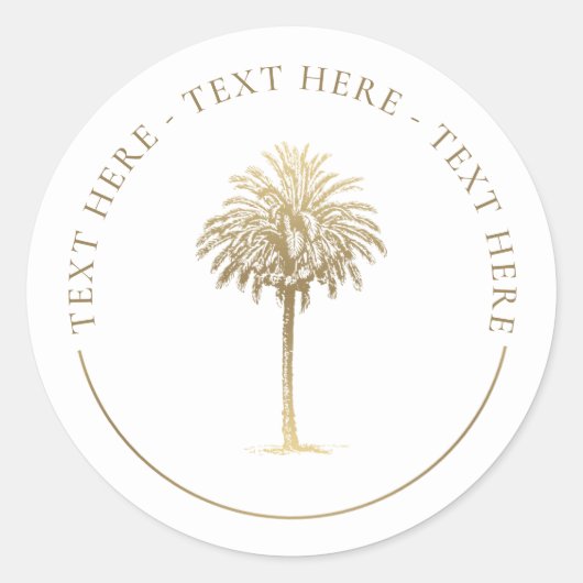 金ゴールドヤシ ラウンドシール (正面)