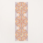 金ゴールドユダヤのダビデの星白熱［赤熱］光を放つかわいらしハート ヨガマット (正面)