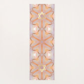 金ゴールドユダヤのダビデの星白熱［赤熱］光を放つかわいらしハート ヨガマット (裏面)