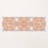 金ゴールドユダヤのダビデの星白熱［赤熱］光を放つかわいらしハート ヨガマット (正面(横))