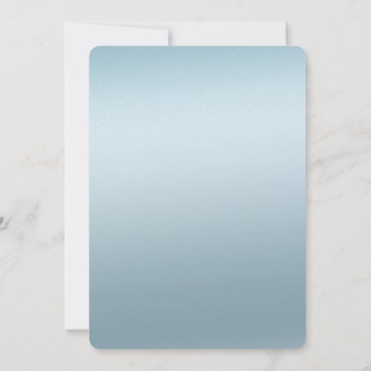 金ゴールドユニコーンアクアバグラデーションースデー 招待状 (裏面)