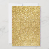 金ゴールドユニコーンウォーターカラーフローラ誕生日パーティー 招待状 (裏面)