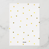 金ゴールドユニコーンガールズバースデーパーティー招待状 箔招待状 (裏面)