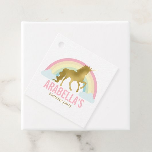 金ゴールドユニコーンガールズバースデーパーティー フェイバータグ (インサイチュ)