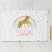 金ゴールドユニコーンガールズバースデーパーティー ペーパーパッド (インサイチュ)
