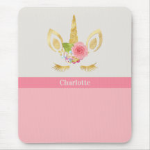 金ゴールドユニコーンピーチピンクトリパーソナライズされたム