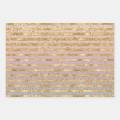 金ゴールドユニコーンレインボーグリッツスパークル ラッピングペーパーシート (正面3)