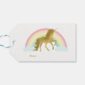 金ゴールドユニコーン誕生日 ギフトタグ (裏面横)