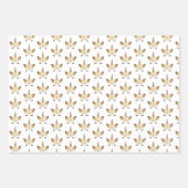 金ゴールドユニコーン誕生日 ラッピングペーパーシート (正面3)