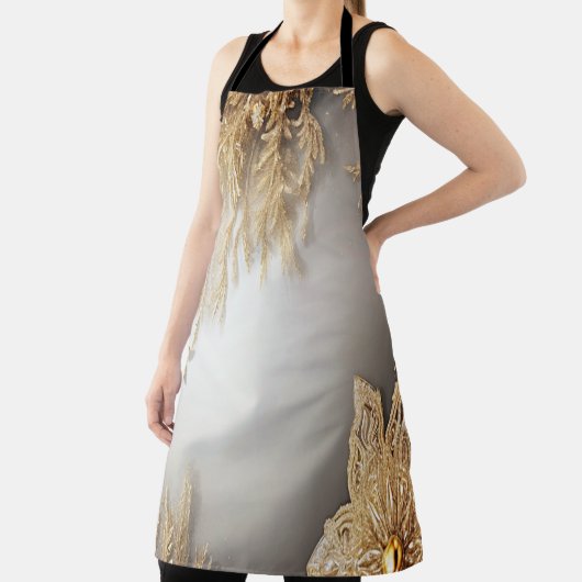 金ゴールドユニーク装飾ホリデーエプロン エプロン (インサイチュ)