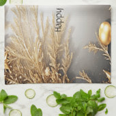 金ゴールドユニーク装飾ホリデーキッチンタオル キッチンタオル (折り畳み)