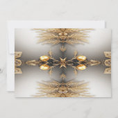 金ゴールドユニーク装飾ホリデークリスマスカード シーズンカード (裏面)