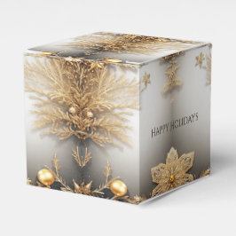 金ゴールドユニーク装飾休日ギフトボックス フェイバーボックス