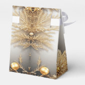 金ゴールドユニーク装飾休日ギフトボックス フェイバーボックス (裏面サイド)