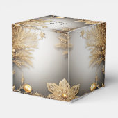 金ゴールドユニーク装飾休日ギフトボックス フェイバーボックス (裏面サイド)