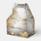 金ゴールドユニーク装飾休日ギフトボックス フェイバーボックス (裏面サイド)