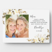 金ゴールドユーカリの母の写真 フォトプラーク (正面)