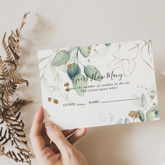 金ゴールドユーカリはゲームカードの数を推測 名刺