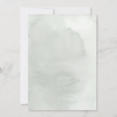 金ゴールドユーカリプスグリーンリースボホベイビーシャワー 招待状 (裏面)