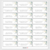 金ゴールドユーカリプスグリーンリー個人住所 シール (シート)