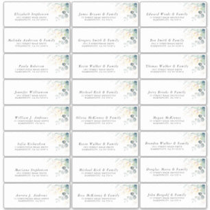 金ゴールドユーカリプスグリーンリー個人住所 シール