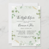 金ゴールドユーカリプトゥスナイトリハーサルディナー前 招待状 (正面)