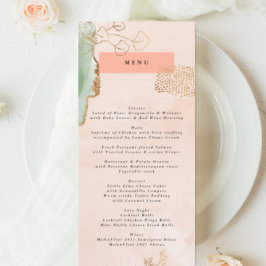 金ゴールドユーカリモダン抽象芸術エメラルドグリーン メニュー