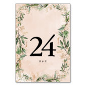 金ゴールドユーカリモダン抽象芸術幾何学おもしろい テーブルナンバー (正面)