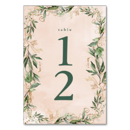 金ゴールドユーカリモダン抽象芸術幾何学おもしろい テーブルナンバー