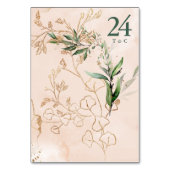 金ゴールドユーカリモダン抽象芸術幾何学おもしろい テーブルナンバー (裏面)