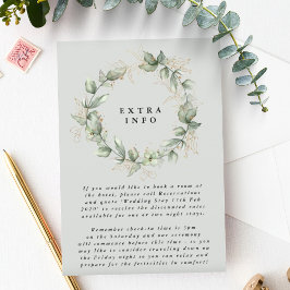 金ゴールドユーカリリースグリーンシーガラス詳細 エンクロージャーカード