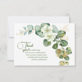 金ゴールドユーカリリースグリーンシーガラス サンキューカード (裏面)