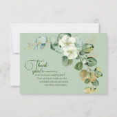 金ゴールドユーカリリースグリーンシーガラス サンキューカード (裏面)