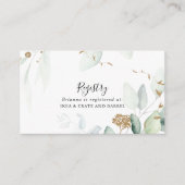 金ゴールドユーカリ書結婚道のギフト登録 エンクロージャーカード (正面)