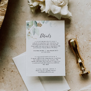 金ゴールドユーカリ書結婚道の詳細 エンクロージャーカード