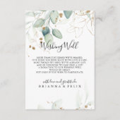 金ゴールドユーカリ書結婚道の願い井戸 エンクロージャーカード (正面)