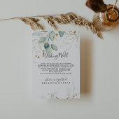 金ゴールドユーカリ書結婚道の願い井戸 エンクロージャーカード