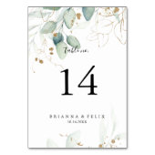 金ゴールドユーカリ書結婚道 テーブルナンバー (正面)