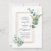 金ゴールドユーカリ結婚グリーン