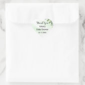 金ゴールドユーカリ葉スグリーナリーサンキューラウンド ハートシール (バッグ)