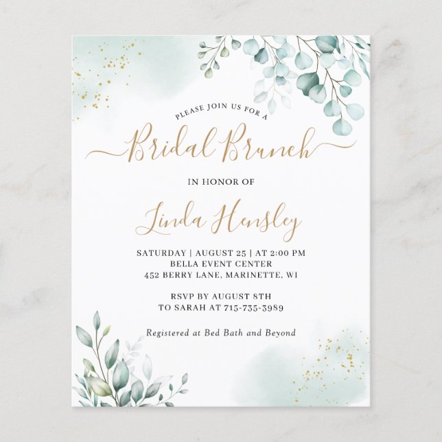 金ゴールドユーカリ葉スグリーンリーブランチ (正面)