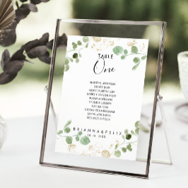 金ゴールドユーカリ表第1席表 招待状