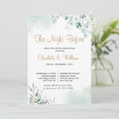 金ゴールドユーカリ離れグリーリハーサルディナー 招待状 (スタンド正面)