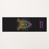 金ゴールドヨガガガールカラフルチャクラ ヨガマット (裏面(横))