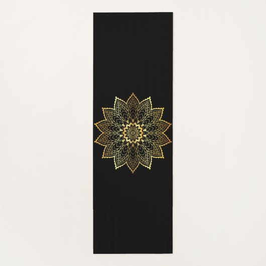 金ゴールドヨガガールウィズチャクラ ヨガマット (裏面)