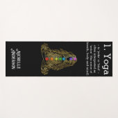 金ゴールドヨガガールウィズチャクラ ヨガマット (正面(横))