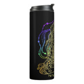 金ゴールドヨガガールカラフルチャクラタンブラー タンブラー (回転左)