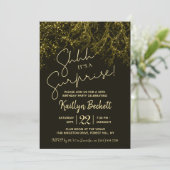 金ゴールドライツサプライズ誕生日パーティー 招待状 (スタンド正面)