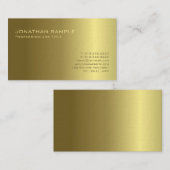 金ゴールドライトおよび影のエレガントなデザインの贅沢のエリート 名刺 (正面/裏面)
